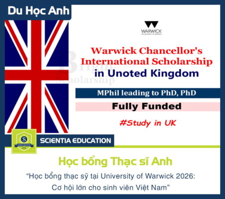 Học bổng thạc sỹ tại University of Warwick