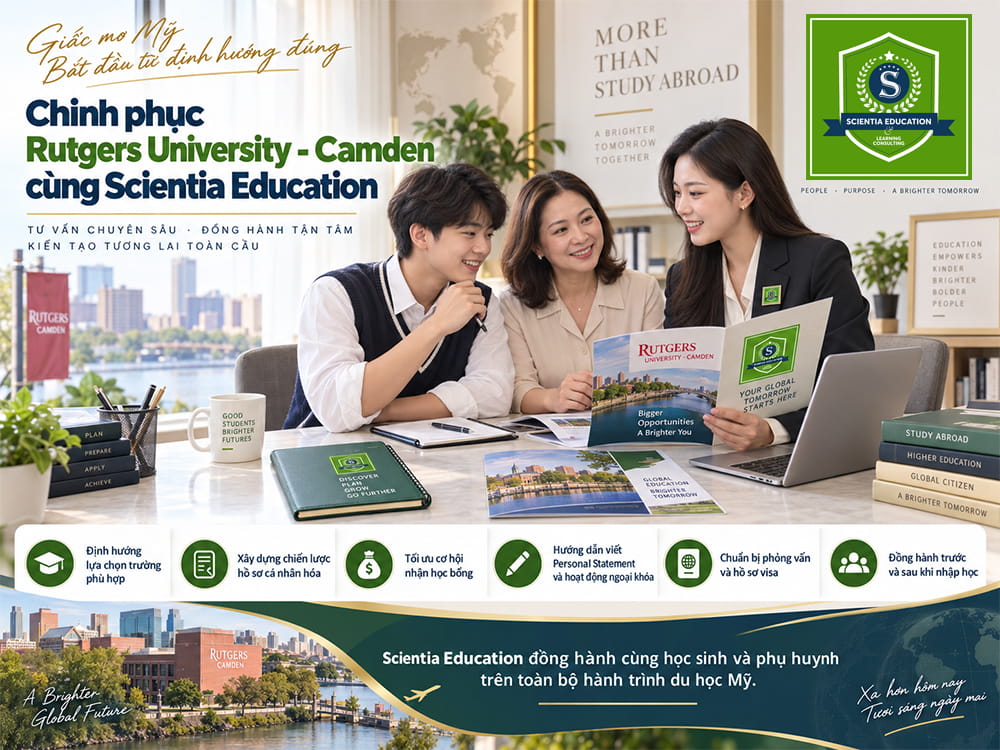 Chinh phục Rutgers University - Camden cùng Scientia Education