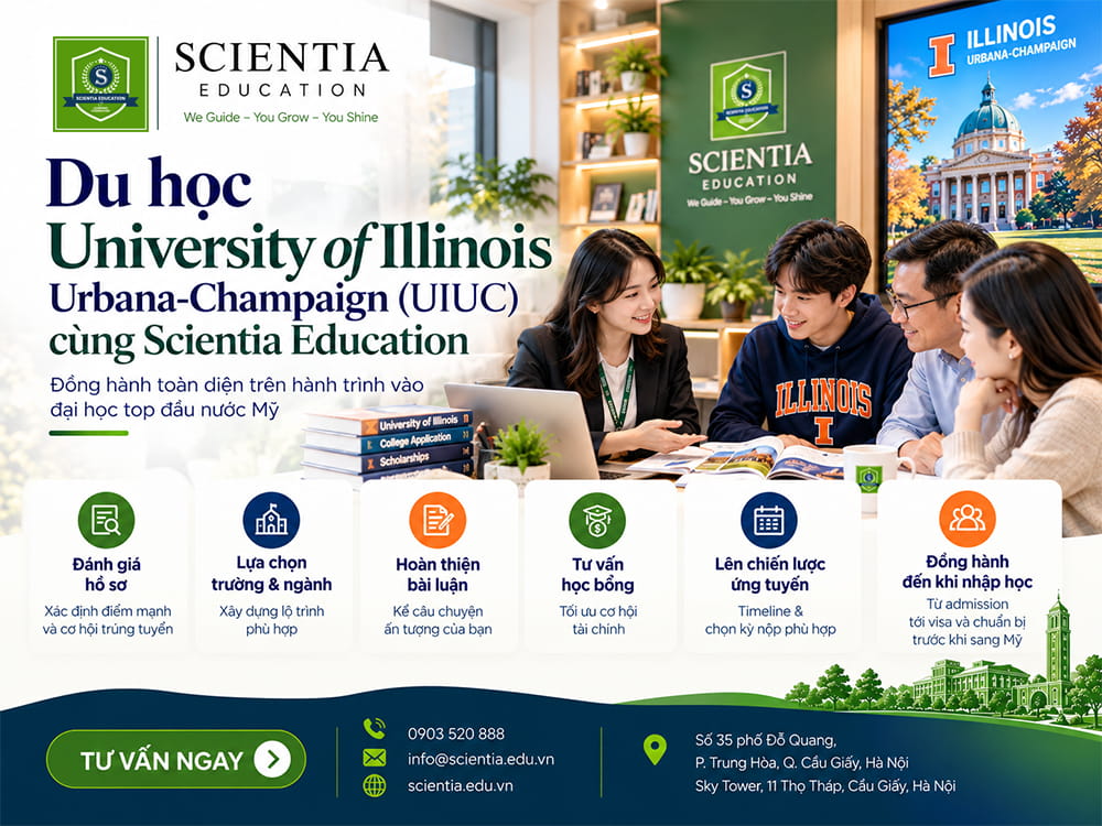 Du học University of Illinois Urbana-Champaign cùng Scientia Education