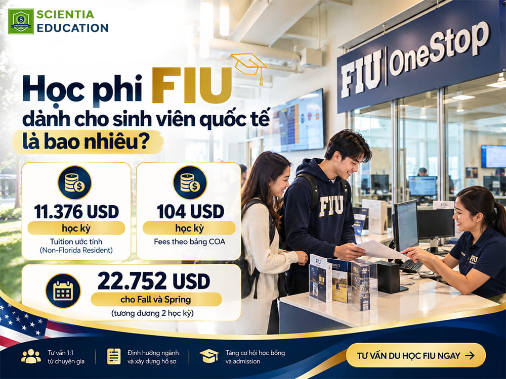 Học phí FIU dành cho sinh viên quốc tế là bao nhiêu