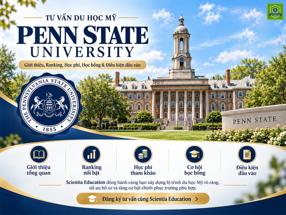 Penn State University: Học Phí, Học Bổng & Điều Kiện