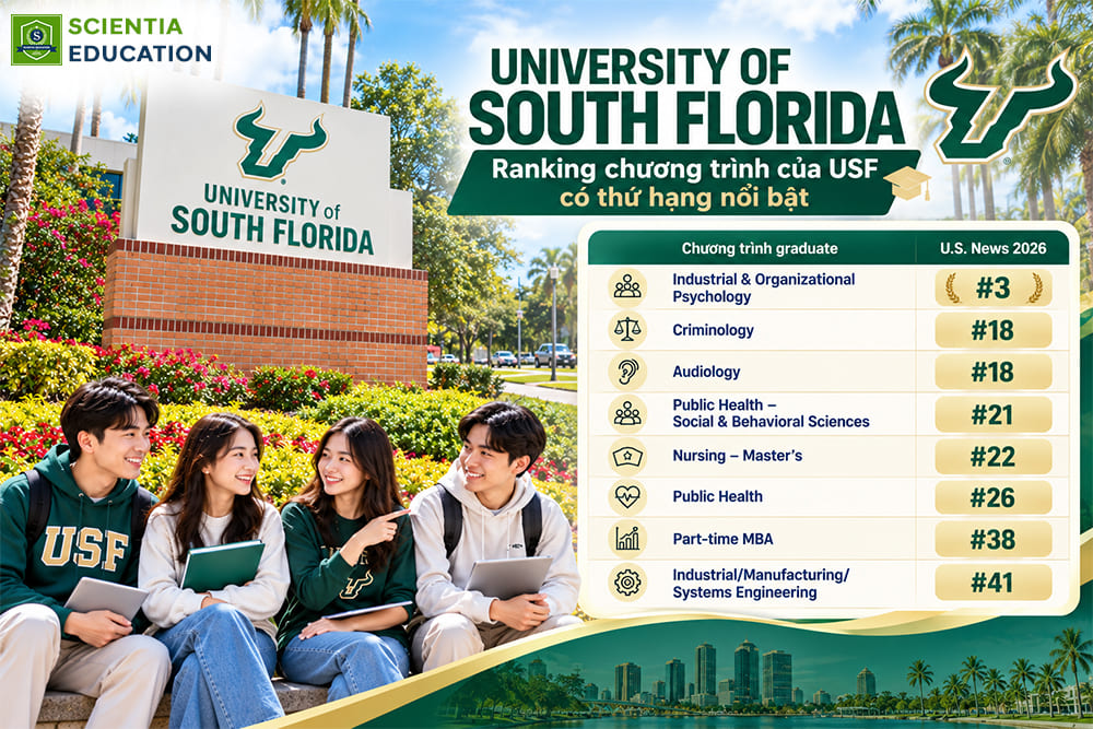 Ranking chương trình của USF có thứ hạng nổi bật