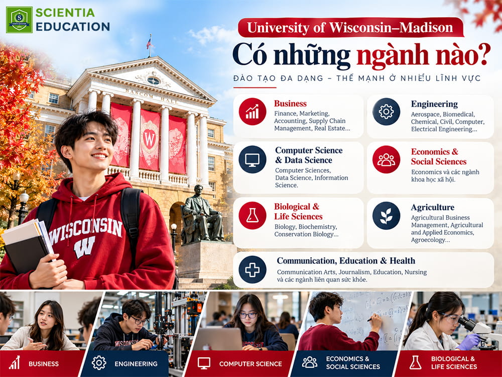 University of Wisconsin–Madison có những ngành nào