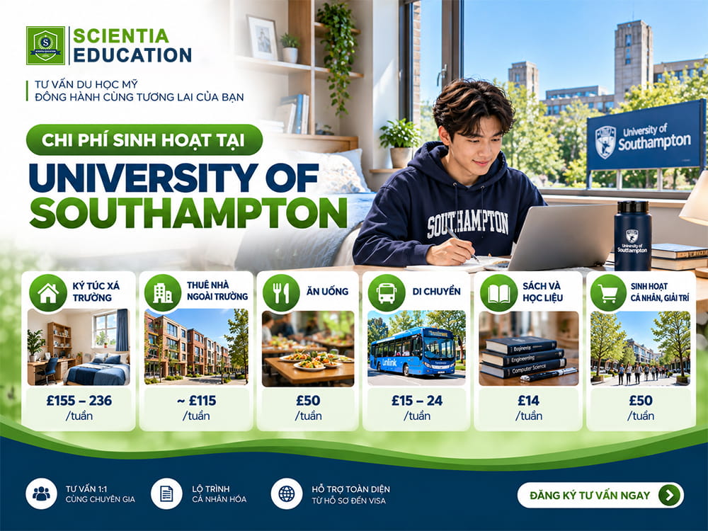Chi phí sinh hoạt tại Southampton
