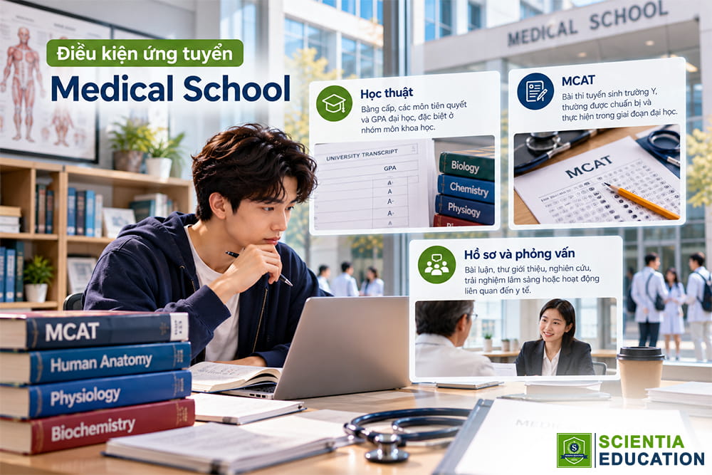 Điều kiện ứng tuyển Medical School