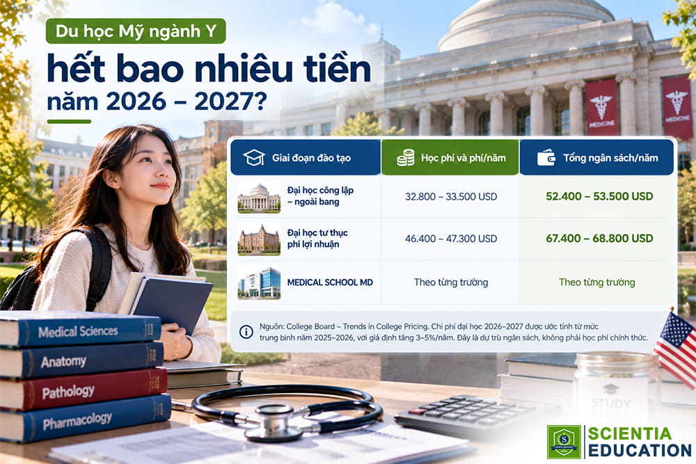 Du học Mỹ ngành Y hết bao nhiêu tiền