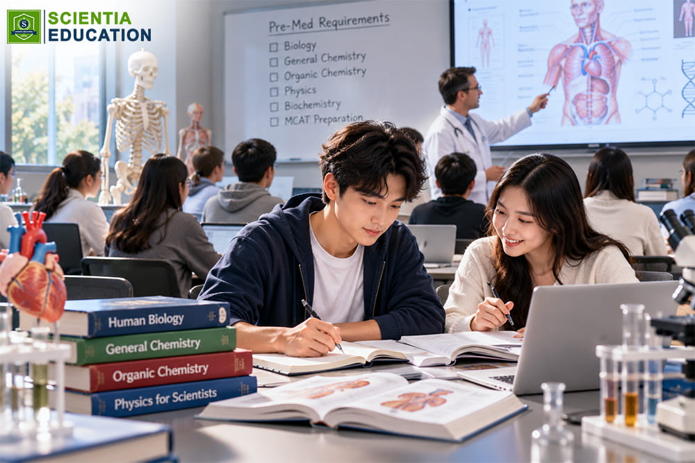 Giai đoạn 1 - Học đại học theo định hướng Pre-Med (4 năm)