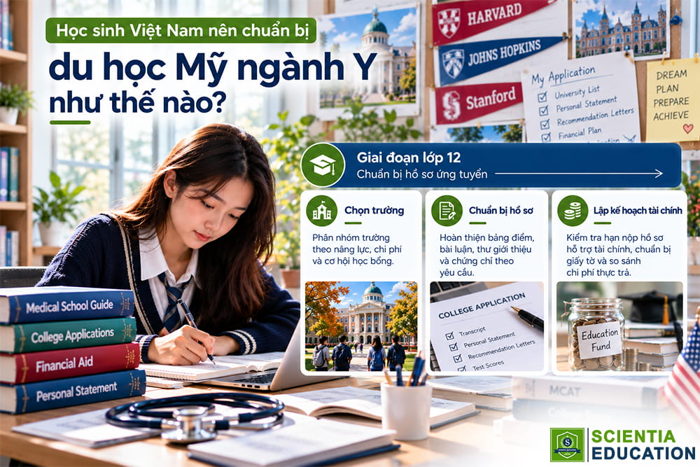 Hướng dẫn chuẩn bị hồ sơ du học Mỹ ngành Y từ lớp 12