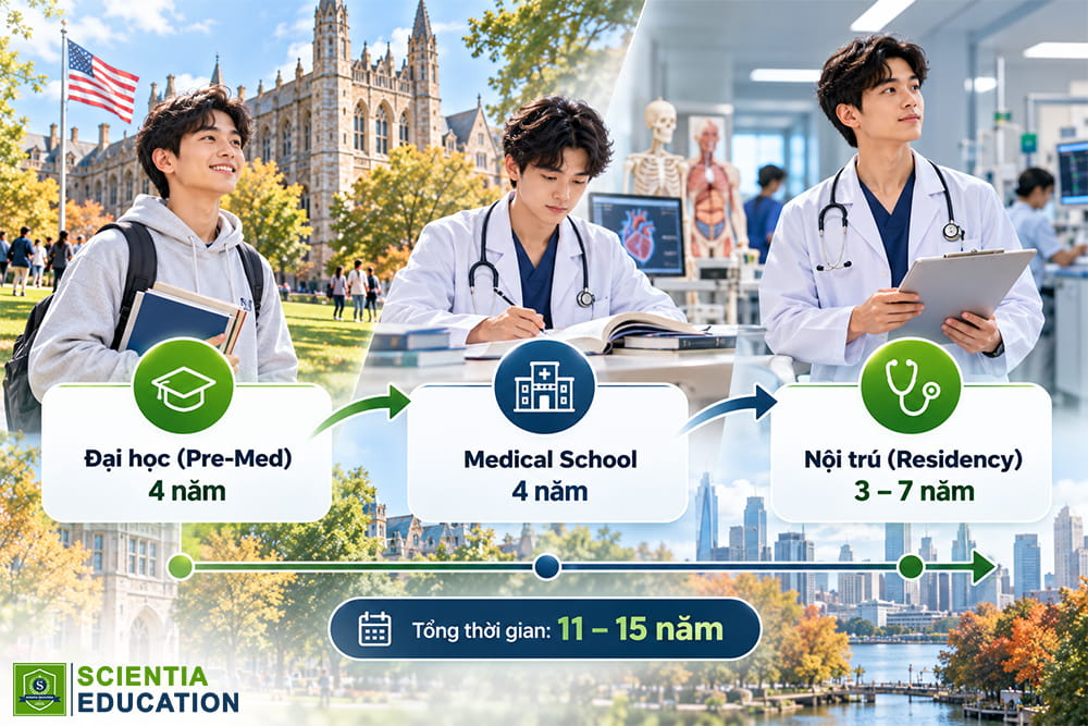 Lộ trình du học Mỹ ngành Y mất bao nhiêu năm