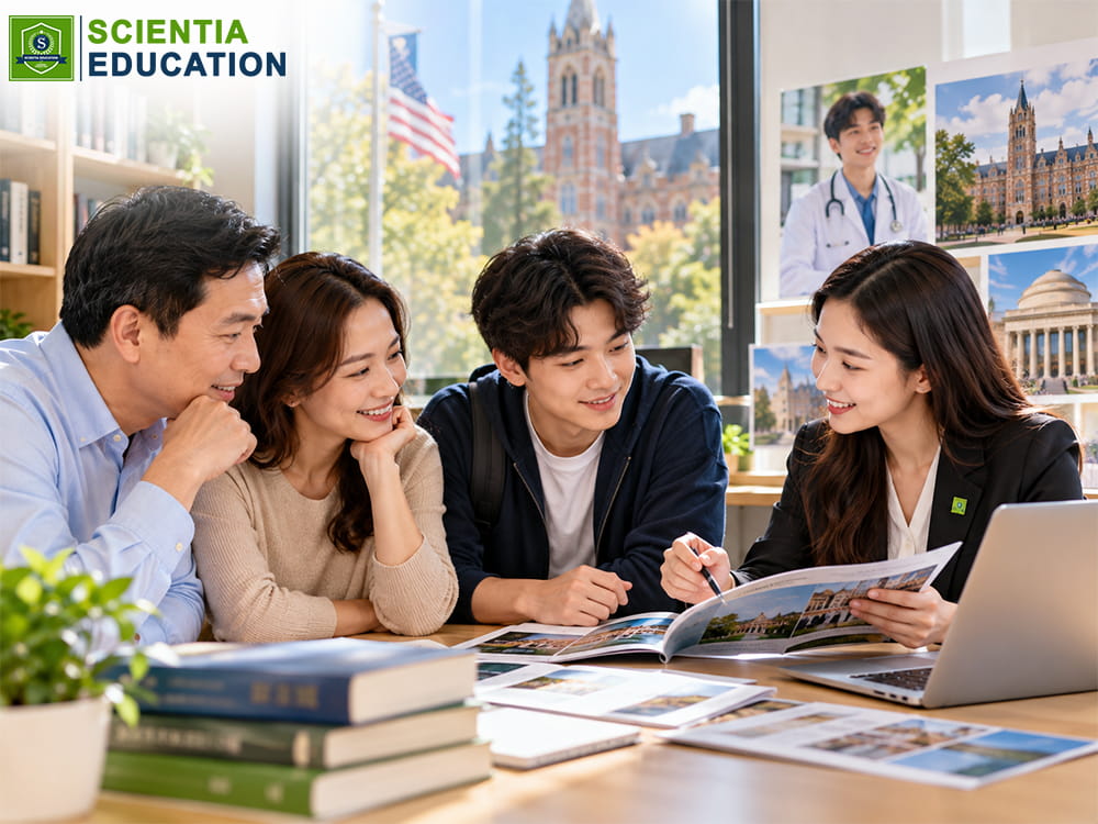 Scientia Education giúp gia đình xây dựng lộ trình du học Mỹ ngành Y như thế nào